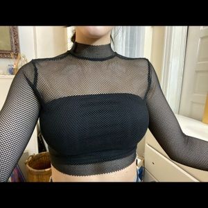Fishnet crop top